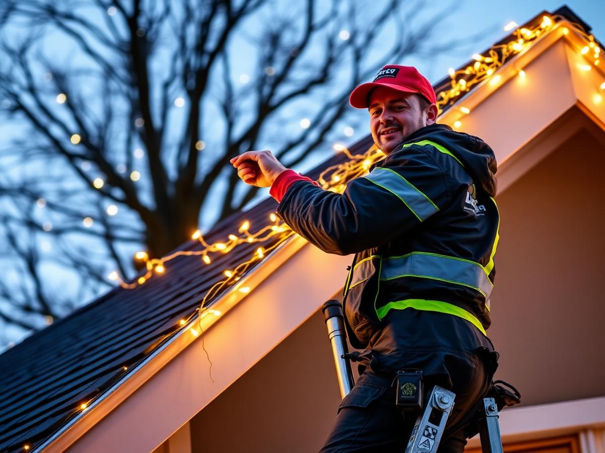 STC Lights installer at work